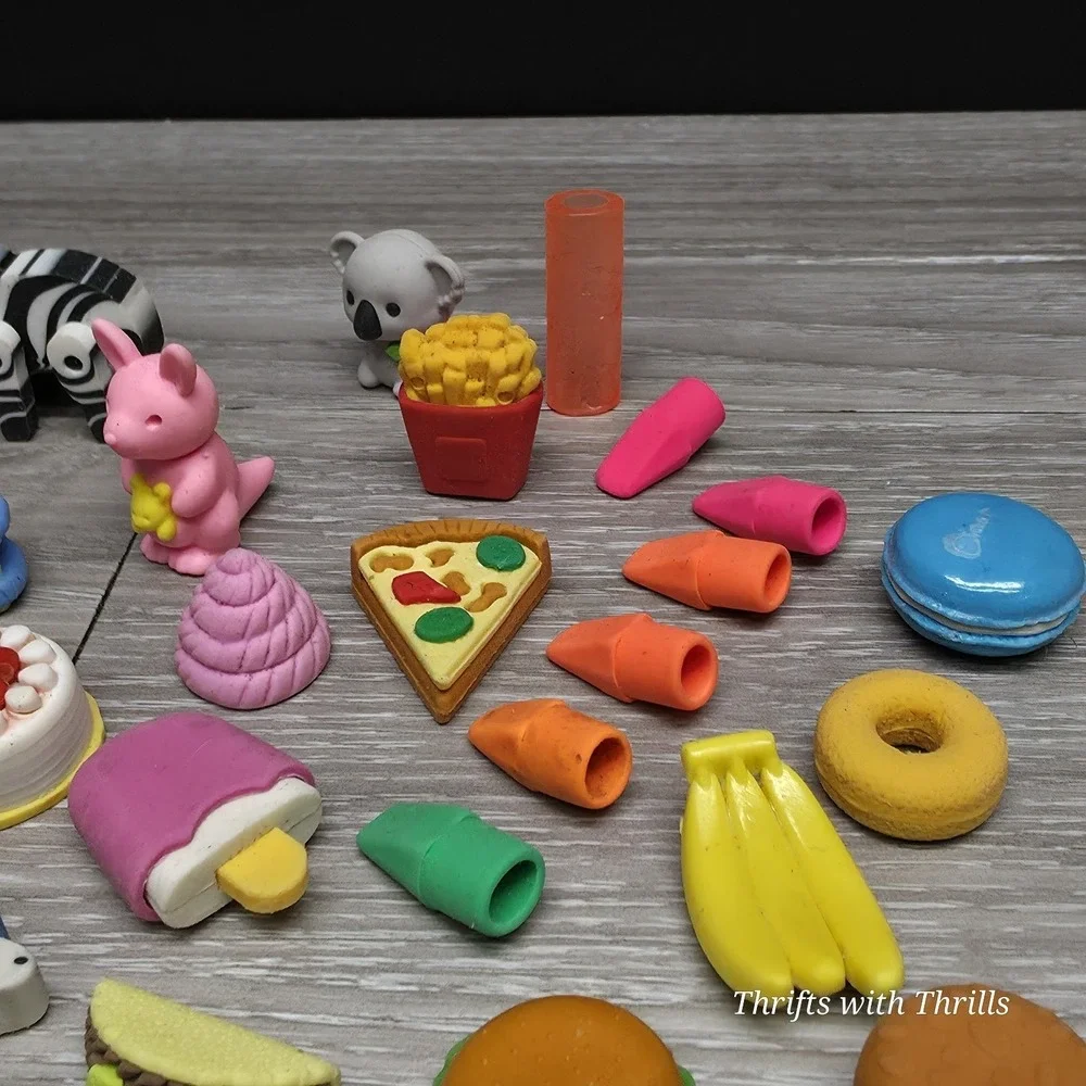 Animal Erasers And Other Erasers- Pets Pencil Erasers Puzzle Animals - 35+ Piece
